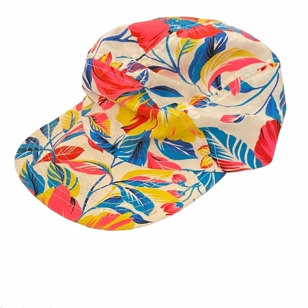 Vintage Hawaiian Print Hat Adult Small